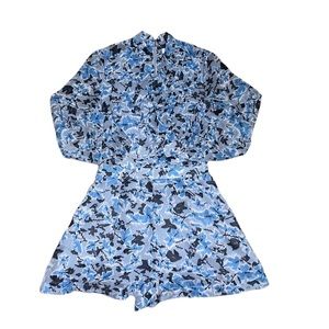 Reiss blue floral romper